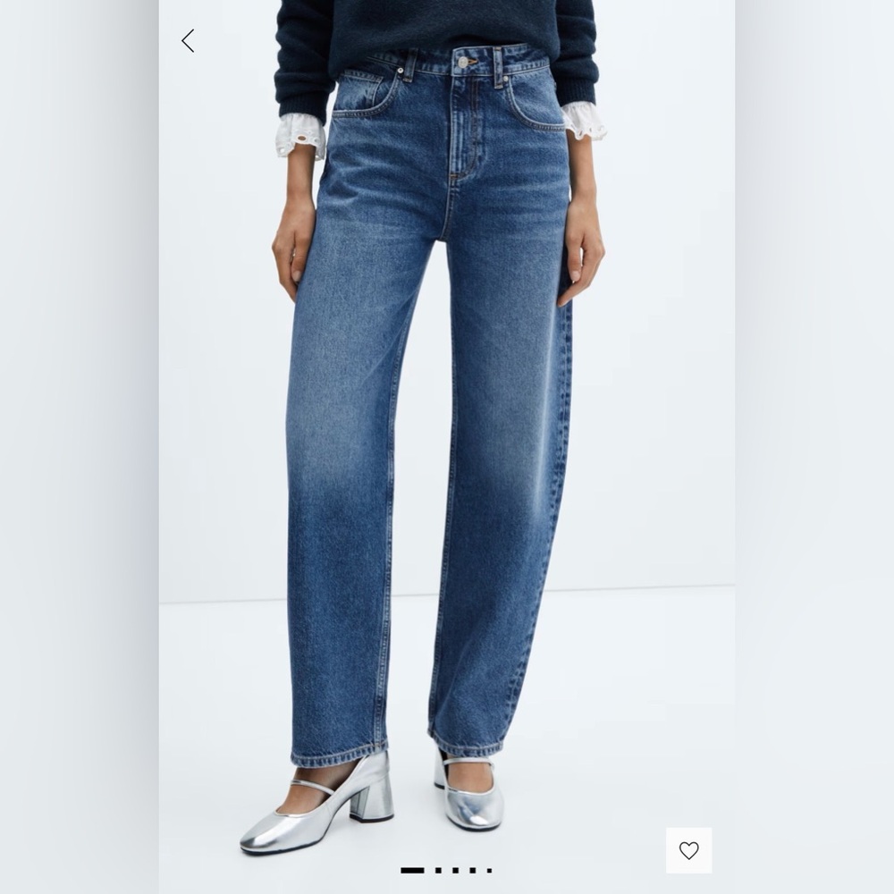 Mango High Waisted Balloon Jeans